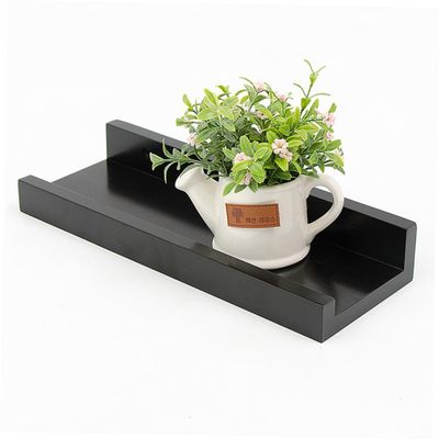 DECHOUS Floating Wall Shelf Black Storage Ledge for Home Decor Easy Installation Sturdy Heavy Duty Design for Kitchen Room Bedroom Office Organization
