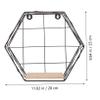 ABOOFAN Hexagon Floating Shelf Wall Mounted Iron Wire Storage Rack Black Plant Display Shelf for Bedroom Living Room Office Decor view 3