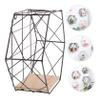 ABOOFAN Hexagon Floating Shelf Wall Mounted Iron Wire Storage Rack Black Plant Display Shelf for Bedroom Living Room Office Decor view 4