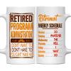 Retirement Weekly Schedule Mug for Program Administrator - Retired Gifts Mug for Program Administrator - Christmas, Thanksgiving 11oz White Ceramic Coffee Mug for Daddy, Dad, Father, Grandpa, Papa view 1