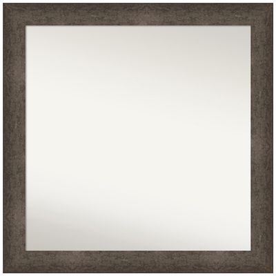 Amanti Art Bronze Bathroom Mirror for Over Sink, 35x35 Custom Made Dappled Light Bronze Square Vanity Mirror, Large Modern Wood Frame, Hangs Horizonally and Vertically, Wall Decor