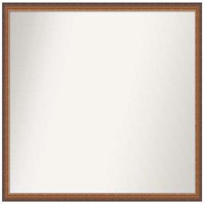 Amanti Art Bronze Bathroom Mirror for Over Sink, 31x38 Custom Made Two Tone Bronze Copper Rectangle Vanity Mirror, X-Large Modern Wood Frame, Hangs Horizonally and Vertically, Wall Decor
