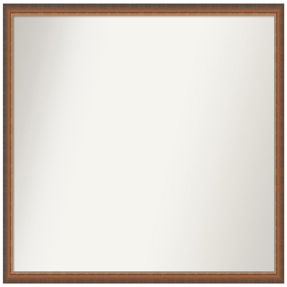 Amanti Art Bronze Bathroom Mirror for Over Sink, 31x38 Custom Made Two Tone Bronze Copper Rectangle Vanity Mirror, X-Large Modern Wood Frame, Hangs Horizonally and Vertically, Wall Decor