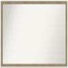 Amanti Art Brown Bathroom Mirror for Over Sink, 28x46 Custom Made Woodgrain Stripe Mocha Rectangle Vanity Mirror, Oversize Casual Wood Frame, Hangs Horizonally and Vertically, Wall Decor view 1