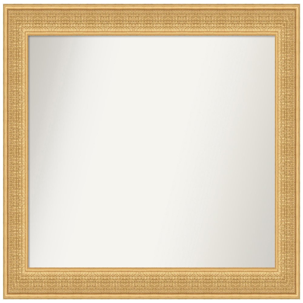 Amanti Art Gold Bathroom Mirror for Over Sink, 30x38 Custom Made Trellis Gold Rectangle Vanity Mirror, Large Traditional Wood Frame, Hangs Horizonally and Vertically, Wall Decor