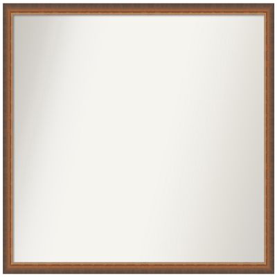 Amanti Art Bronze Bathroom Mirror for Over Sink, 31x36 Custom Made Two Tone Bronze Copper Rectangle Vanity Mirror, Large Modern Wood Frame, Hangs Horizonally and Vertically, Wall Decor