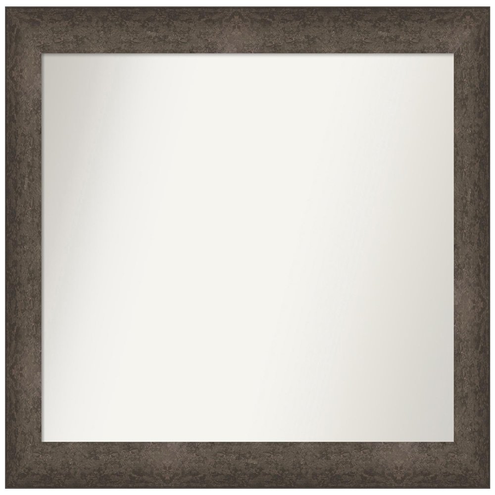 Amanti Art Bronze Bathroom Mirror for Over Sink, 30x39 Custom Made Dappled Light Bronze Rectangle Vanity Mirror, Large Modern Wood Frame, Hangs Horizonally and Vertically, Wall Decor