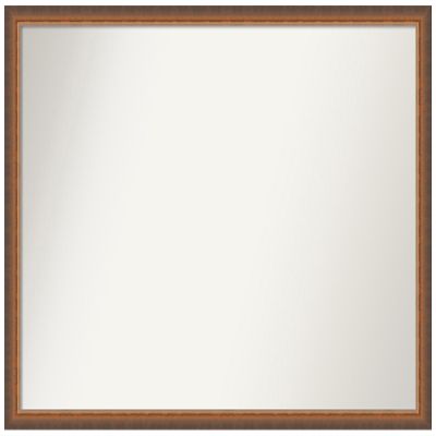 Amanti Art Bronze Bathroom Mirror for Over Sink, 28x36 Custom Made Two Tone Bronze Copper Rectangle Vanity Mirror, Large Modern Wood Frame, Hangs Horizonally and Vertically, Wall Decor