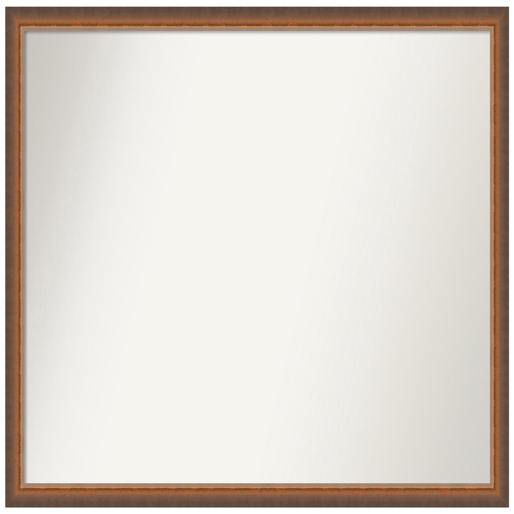 Amanti Art Bronze Bathroom Mirror for Over Sink, 28x36 Custom Made Two Tone Bronze Copper Rectangle Vanity Mirror, Large Modern Wood Frame, Hangs Horizonally and Vertically, Wall Decor