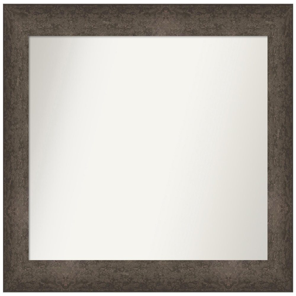 Amanti Art Bronze Bathroom Mirror for Over Sink, 26x33 Custom Made Dappled Light Bronze Rectangle Vanity Mirror, Large Modern Wood Frame, Hangs Horizonally and Vertically, Wall Decor