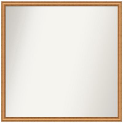 Amanti Art Bronze Bathroom Mirror for Over Sink, 30x34 Custom Made Salon Scoop Copper Rectangle Vanity Mirror, Large Casual Wood Frame, Hangs Horizonally and Vertically, Wall Decor