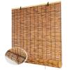 Bamboo Roman Roller Blinds Shades For Indoor/outdoor, UV Protection Bamboo Roll Up Window Shades Privacy Screen Home Bamboo Curtains With Lifter, Cordless 36x64in 40x48in 72x72in 60x96in ( Size : 72" view 1