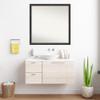 Amanti Art Black Bathroom Mirror for Over Sink, 35x35 Custom Made Dappled Black Brown Narrow Square Vanity Mirror, Large Modern Wood Frame, Hangs Horizonally and Vertically, Wall Decor view 4