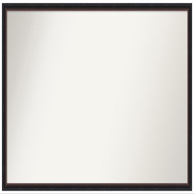Amanti Art Black Bathroom Mirror for Over Sink, 29x48 Custom Made Salon Scoop Red Black Rectangle Vanity Mirror, Oversize Casual Wood Frame, Hangs Horizonally and Vertically, Wall Decor