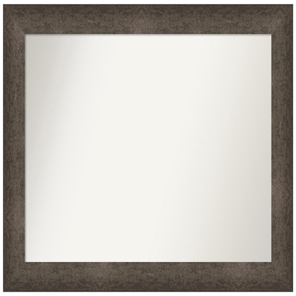 Amanti Art Bronze Bathroom Mirror for Over Sink, 28x39 Custom Made Dappled Light Bronze Rectangle Vanity Mirror, Large Modern Wood Frame, Hangs Horizonally and Vertically, Wall Decor