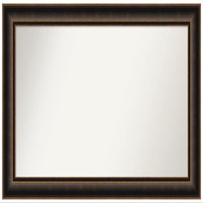 Amanti Art Bronze Bathroom Mirror for Over Sink, 28x48 Custom Made Villa Oil Rubbed Bronze Rectangle Vanity Mirror, Oversize Casual Wood Frame, Hangs Horizonally and Vertically, Wall Decor