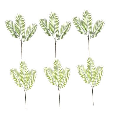 ABOOFAN 6pcs Sago Cycas Leaf Decor Faux Plant Fiddle Leaf Tree Artificial Greenery