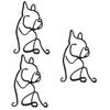 ABOOFAN 3pcs Decorative Iron Bulldog Sculpture Unique Desktop Ornament for Home Living Room Office Lightweight Modern Design for Cheerful Atmosphere Dog view 1