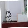ABOOFAN 3pcs Decorative Iron Bulldog Sculpture Unique Desktop Ornament for Home Living Room Office Lightweight Modern Design for Cheerful Atmosphere Dog view 2