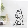 ABOOFAN 3pcs Decorative Iron Bulldog Sculpture Unique Desktop Ornament for Home Living Room Office Lightweight Modern Design for Cheerful Atmosphere Dog view 4