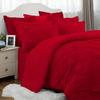 Red RV-Short-Queen Comforter Set - 7 Piece Pinch Pleated Bed in a Bag - 600 Thread Count 100% Egyptian Cotton Bedding Set - (16 inch Deep Pocket Sheet Set and 500GSM Comforter) - 60"X75" Bed view 2