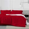 Red RV-Short-Queen Comforter Set - 7 Piece Pinch Pleated Bed in a Bag - 600 Thread Count 100% Egyptian Cotton Bedding Set - (16 inch Deep Pocket Sheet Set and 500GSM Comforter) - 60"X75" Bed view 3