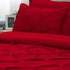 Red RV-Short-Queen Comforter Set - 7 Piece Pinch Pleated Bed in a Bag - 600 Thread Count 100% Egyptian Cotton Bedding Set - (16 inch Deep Pocket Sheet Set and 500GSM Comforter) - 60"X75" Bed view 4