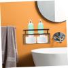 CORHAD 1pc Wall Mounted Shelf Heavy Duty Design Stylish Floating Shelf for Living Bathroom Kitchen Storage Wooden Wall Hanging Board Metal Brackets and Organizer view 2