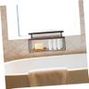 CORHAD 1pc Wall Mounted Shelf Heavy Duty Design Stylish Floating Shelf for Living Bathroom Kitchen Storage Wooden Wall Hanging Board Metal Brackets and Organizer view 4