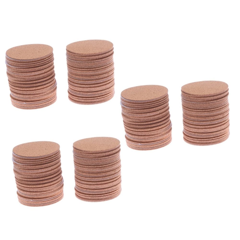 ABOOFAN 90pcs Self-Stick Cork Coasters Insulation Mats Round Coasters for Drinks Absorbent Cork DIY for Crafts