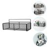 ABOOFAN 1set Multi-function Wall-mounted Storage Shelf and Stylish Organizer for Bathroom Kitchen Living Room Easy Installation Black Design view 2
