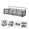 ABOOFAN 1set Multi-function Wall-mounted Storage Shelf and Stylish Organizer for Bathroom Kitchen Living Room Easy Installation Black Design view 4