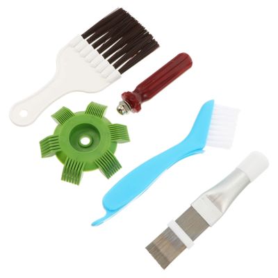 ABOOFAN 1set Condenser Fin Comb Tool for Air Conditioner Radiator Cleaning Includes Fin Brush and Brush for Efficient Maintenance of Coils