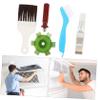 ABOOFAN 1set Condenser Fin Comb Tool for Air Conditioner Radiator Cleaning Includes Fin Brush and Brush for Efficient Maintenance of Coils view 4
