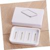Amosfun 3pcs Dual-Layer Soap Dishes Drain Hollow Soap Drainer for Bathroom and Kitchen Keep Dry and Easy to Clean Creative Holder Strong Construction view 2