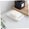 Amosfun 3pcs Dual-Layer Soap Dishes Drain Hollow Soap Drainer for Bathroom and Kitchen Keep Dry and Easy to Clean Creative Holder Strong Construction view 4