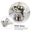 Amosfun Ceramic Elephant Soap Holder Self-draining Soap Dish Drain Spout Modern Design for Bathroom Kitchen Reduces Waste Quick Drainage Unique Housewarming view 3