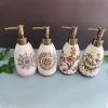 4 Pieces Ceramic Liquid Dispenser,Refillable Hand Lotion Pump Bottles,Soap Dispenser,Shampoo Shower Gel,Dish Detergent Storage Container,for Laundry Room Bathroom view 2
