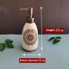 4 Pieces Ceramic Liquid Dispenser,Refillable Hand Lotion Pump Bottles,Soap Dispenser,Shampoo Shower Gel,Dish Detergent Storage Container,for Laundry Room Bathroom view 4