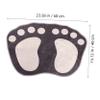 Amosfun Non-Slip Bath Mat Absorbent Bathroom Rug for Quick Drying Cute Grey Feet Design for Tub and Shower Safety Machine Washable Decorative Floor Cushion view 3