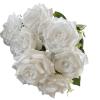 7-Head Rose Wedding Decoration Fake Flowers Bouquet (Pure White) view 1