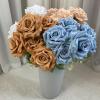 7-Head Rose Wedding Decoration Fake Flowers Bouquet (Pure White) view 2