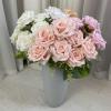 7-Head Rose Wedding Decoration Fake Flowers Bouquet (Pure White) view 3