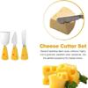 3Pcs Cheese Knife,Cheese Handle Cheese Knife Set for Cutting Boards,Cute Cheese Handle Knife Set,Mini Steel Stainless Cheese Cutter, Spreader, Fork for Party Wedding Christmas, Charcuterie Accessories view 4