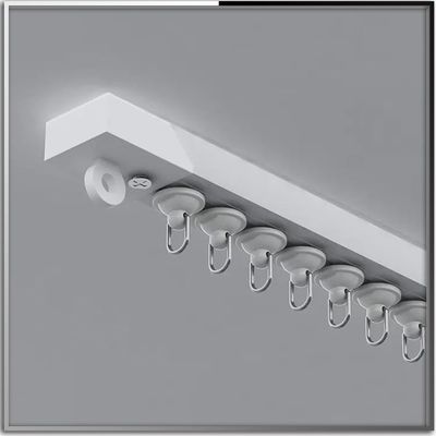 NILZA Self Adhesive Ceiling Curtain Track, Curtain Rail System White Plastics Curtain Track System Ceiling Wall Mount Curtain Track, 1.5ft-13ft (Color : Ceiling Mount, Size : 80cm)