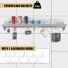 Hally Stainless Steel Shelf with 9 Hooks 12"x72" Wall Mounted Pot Rack NSF view 3