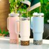 Silicone Boot for Stanley Quencher Tumbler 20/30/40 oz & Stanley IceFlow 20/30oz,Owala 24/40 oz, Cup Boot Sleeve 40oz Bottom Protector for Bottom Size 2.8-2.95" Cups & Bottles BPA-Free(Pink Leopard) view 4