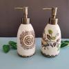 450ml Bathroom Lotion Dispenser,Ceramic Hand Soap Dispenser Soap Pump,Dish Detergent Storage Container,Soap Dispenser Bottle,for Bathroom Home Hotel Countertop (White 2pieces) view 1