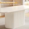 GlimBiz 70" Dining Table,Modern Kitchen Table for 4 to 8 People,Dining Table for Kitchen, Living Room, Bar, Small Space, White view 4