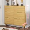 ARMERI Hidden Shoe Cabinet, Freestanding Shoe Organizer with 6 Flip Drawers, Solid Wood Narrow Shoe Storage Cabinet for Entryway, Hallway, Bedroom, Apartment, Entrance Hallway,Original view 2